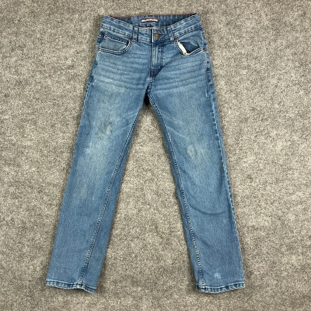 Tommy Hilfiger Jeans Kids Size 14 Blue Mid Straight Leg‎ m Pants Revolution Slim